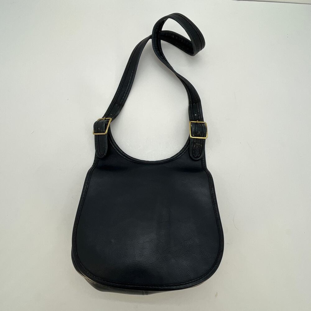 Vintage Coach NYC Saddle Bag Small 9205 Navy - Picture 2 of 10